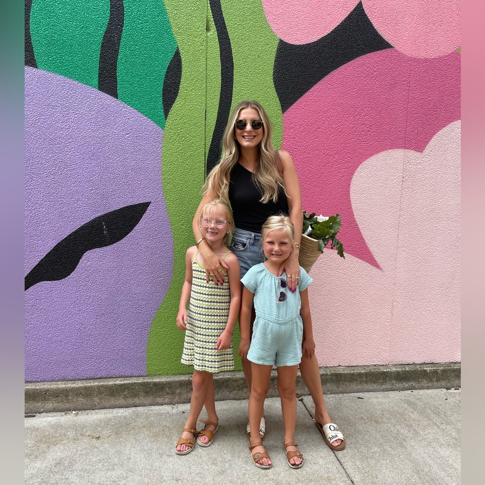 Chloe Woody Cream and Brown Slide Sandals - Picture 7 of 7